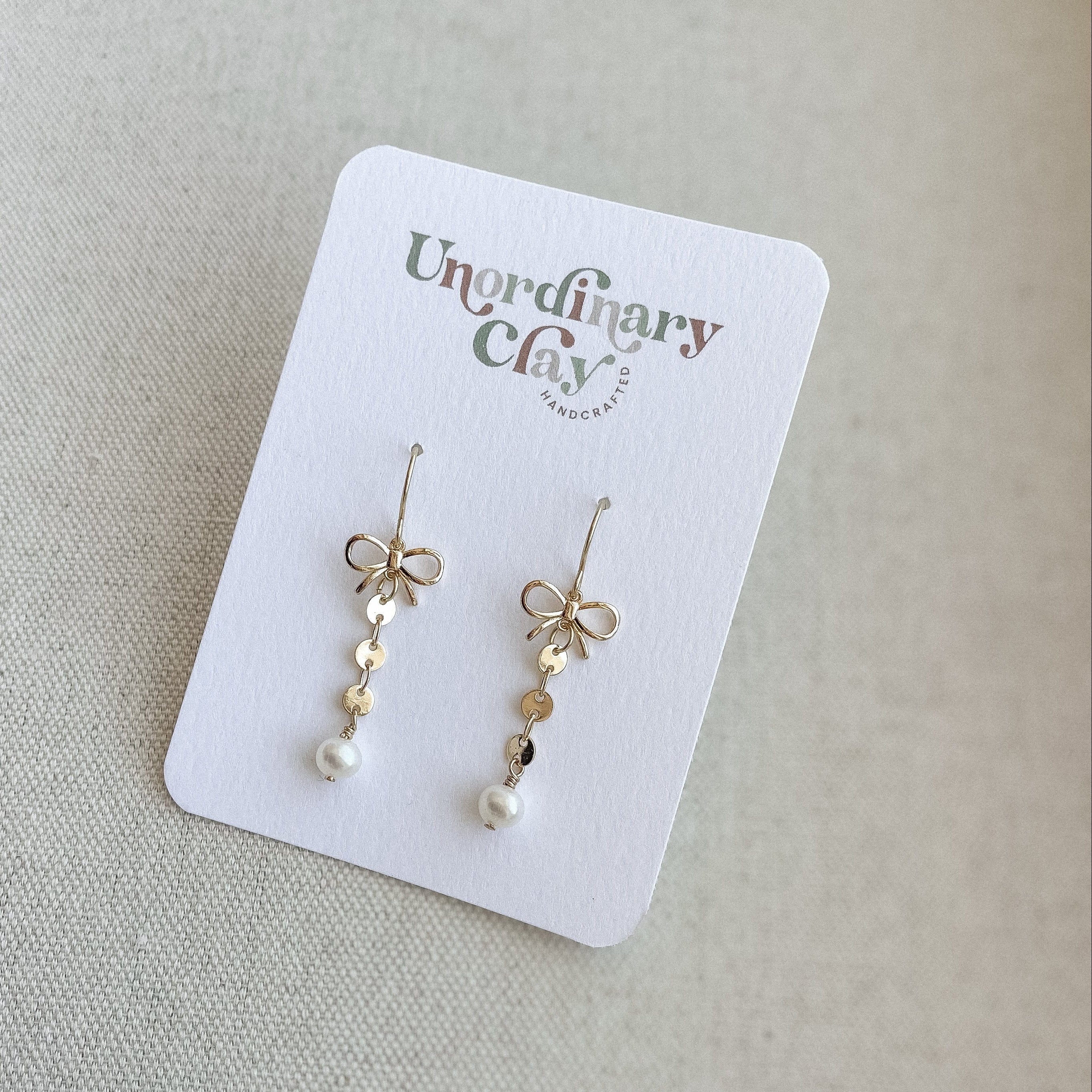 Freshwater Pearl Bow Earrings