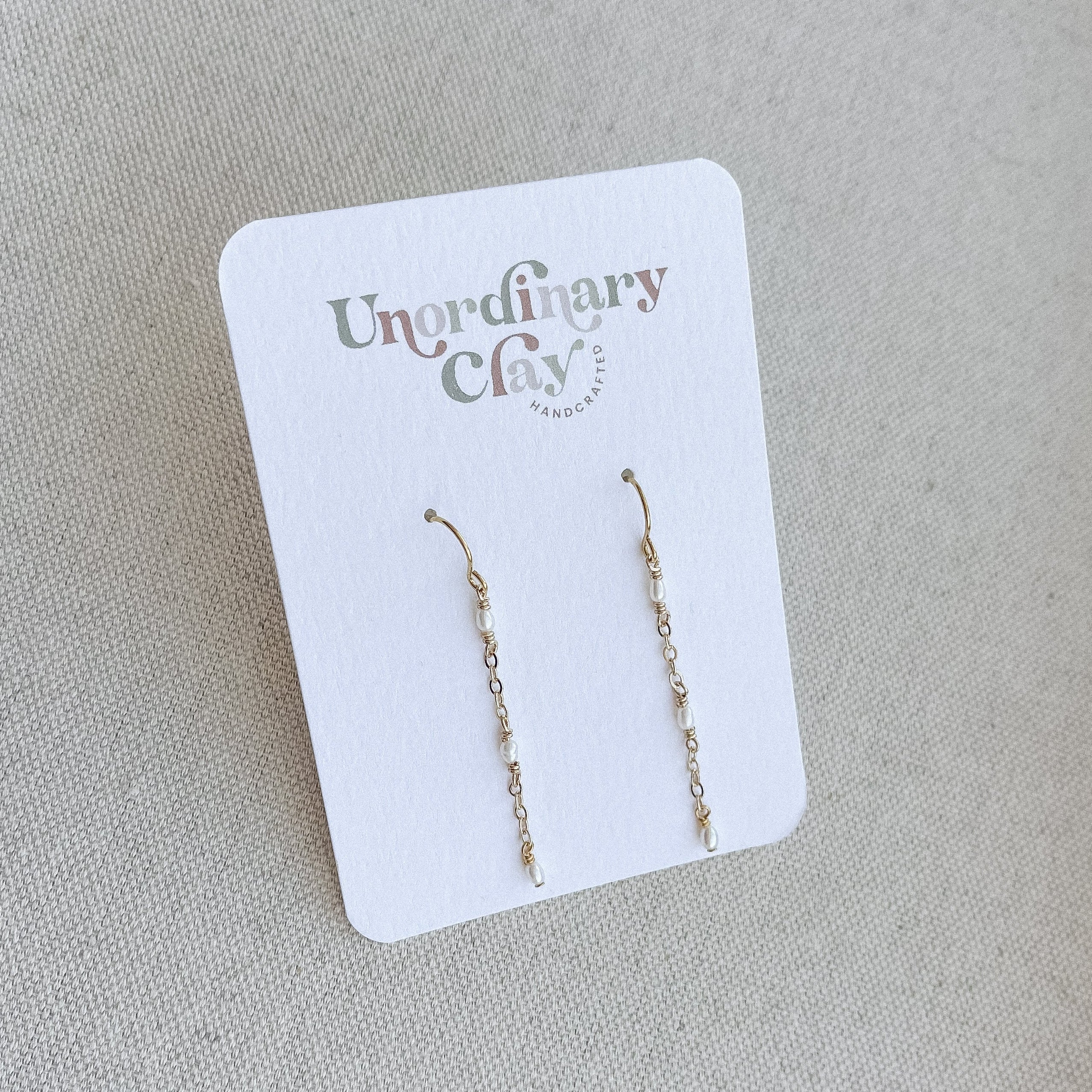 Dainty Pearl Chain Earring