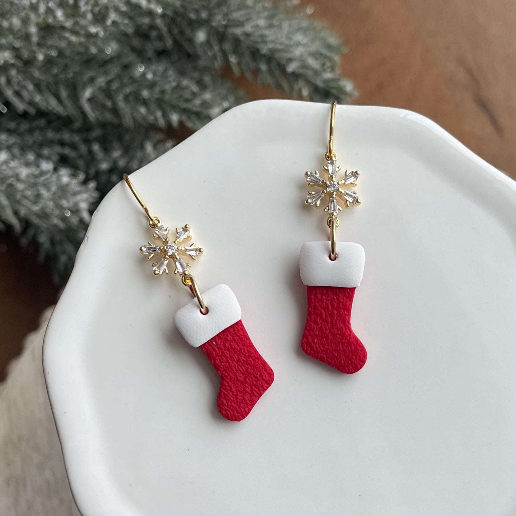 Snowflake Stocking Earrings