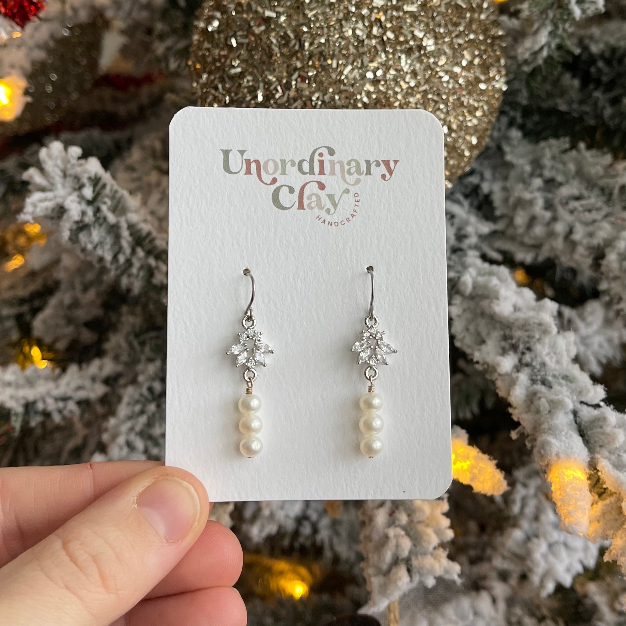 Silver Freshwater Pearl Earrings