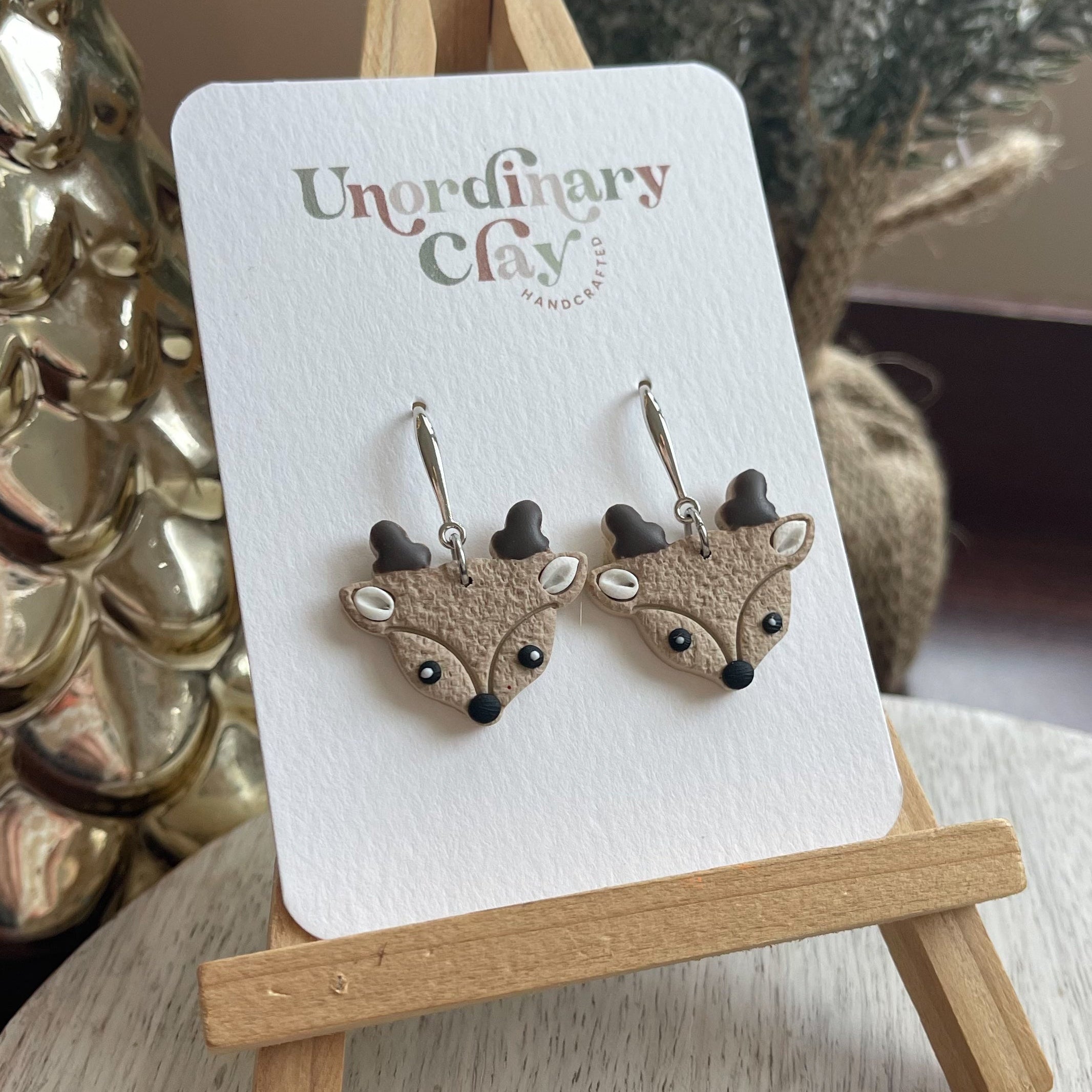 Winter Deer Earrings