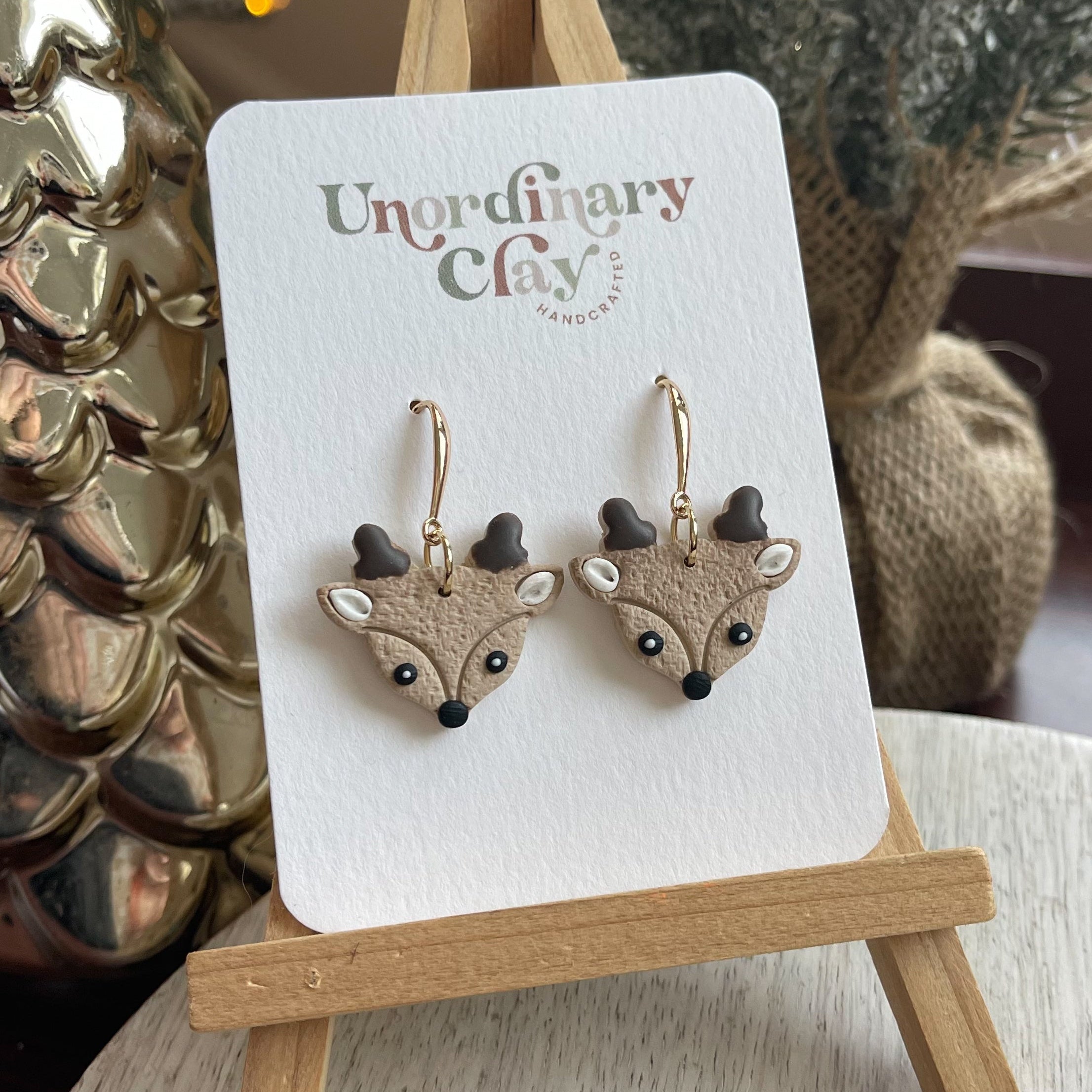 Winter Deer Earrings