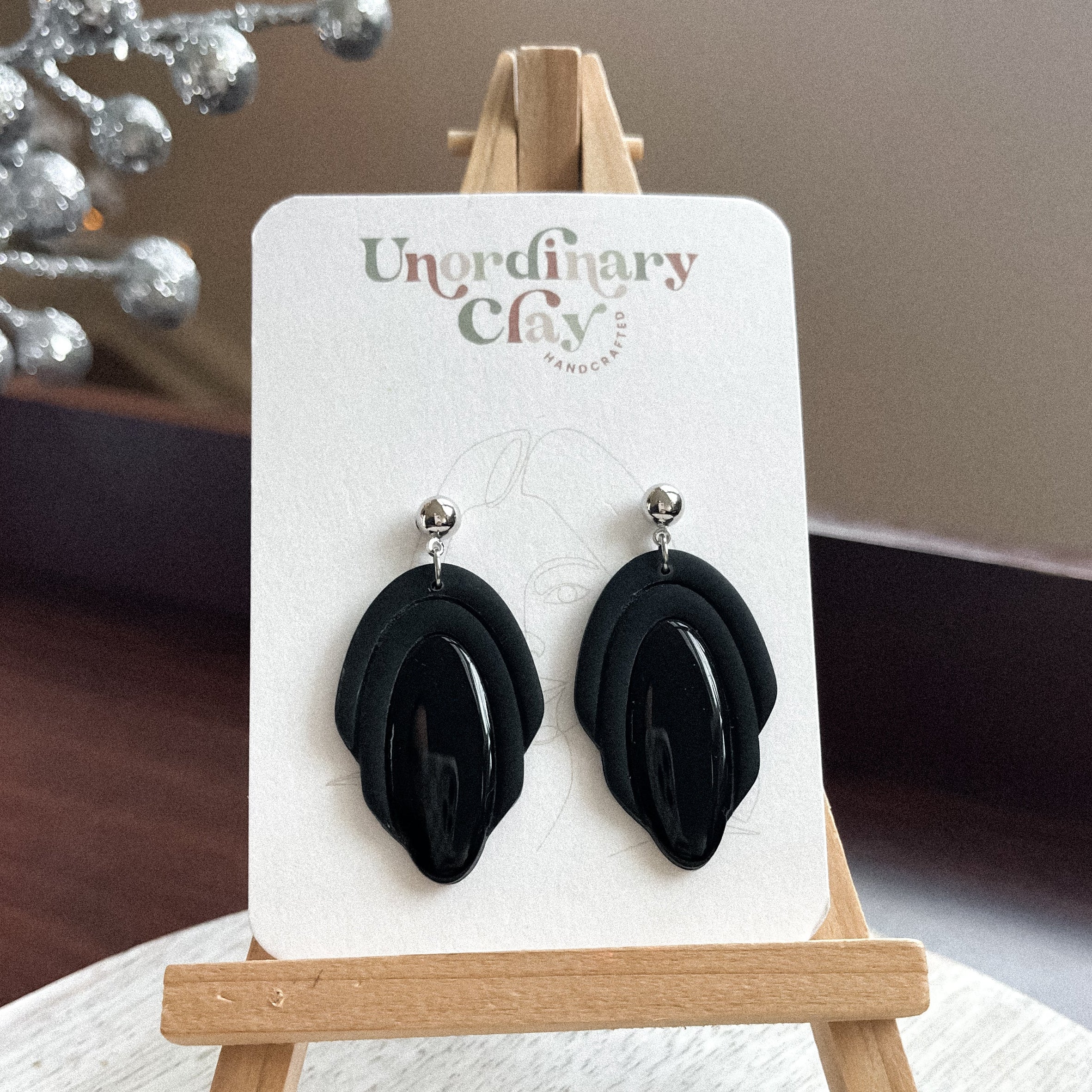 Classic Black Earrings