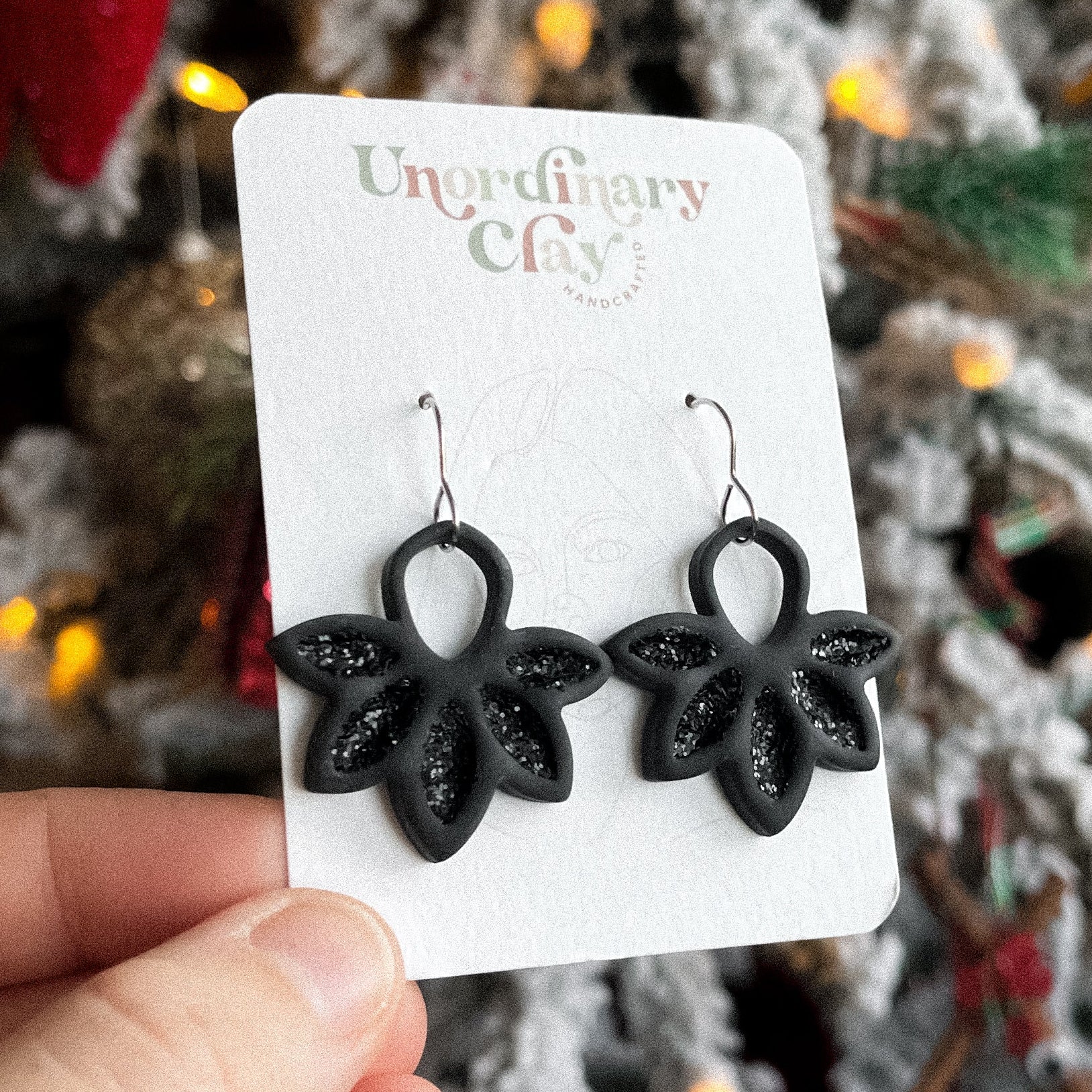 Black Sparkly Earrings