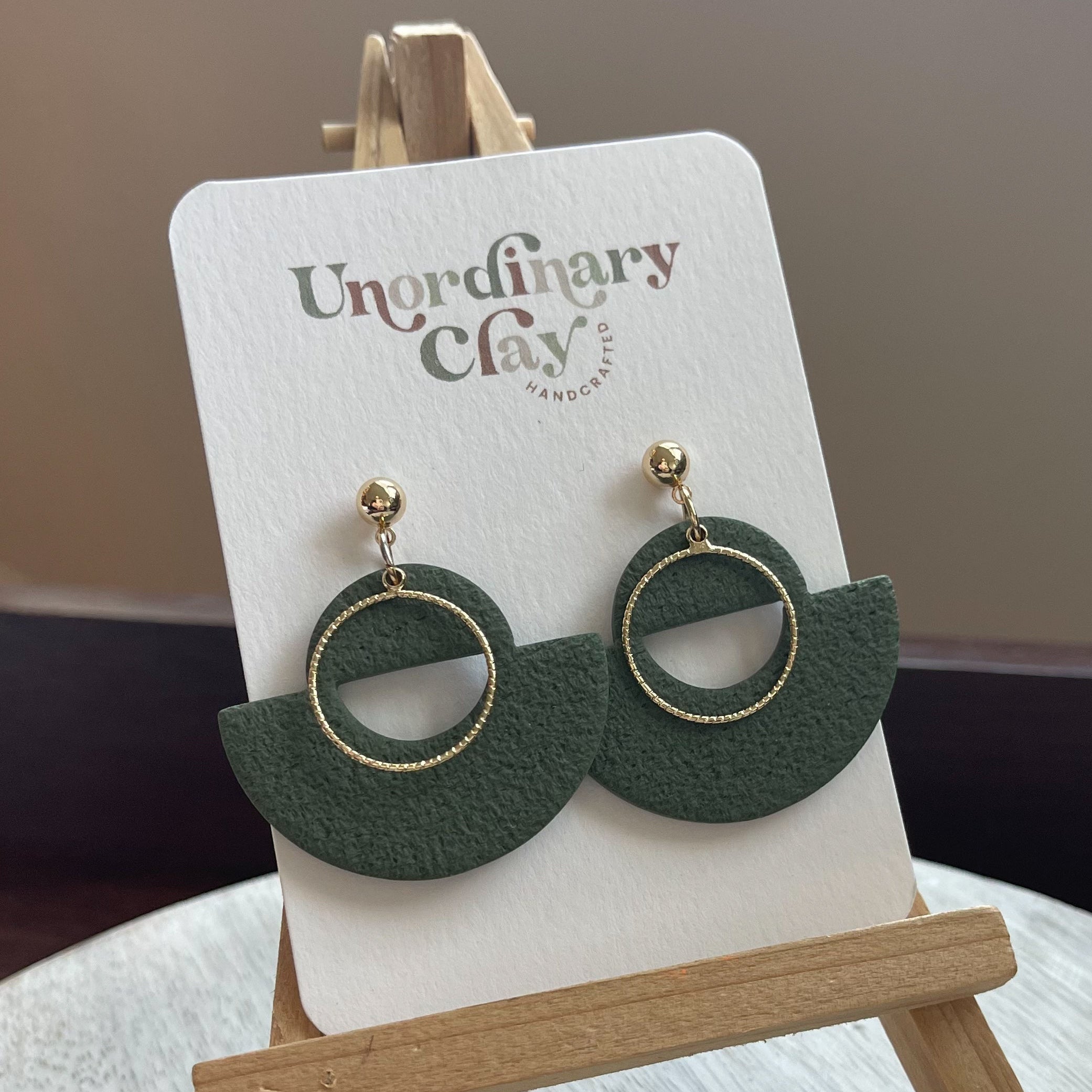 Green Gold Earrings